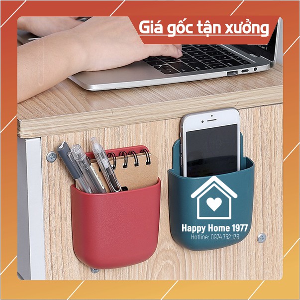 [HSP69] Hộp đựng remote,điện thoại có lỗ cắm sạc dán tường (vuông)🌝🌙[SIÊU SALE][SIÊU TIỆN]🔥💥Hộp đựng tiện ích treo tường