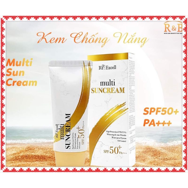 Kem chống nắng vật lý SPF50, PA+++ nâng tông da