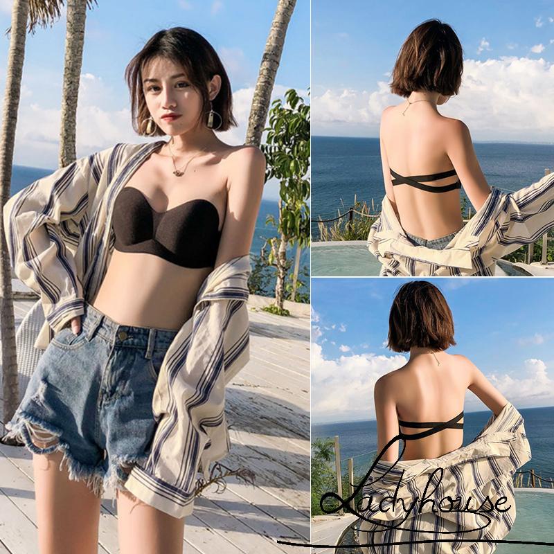 LDD-Women Invisible Push Up Bra Solid Color Wireless Beauty Back Lift Up Lingerie Underwear