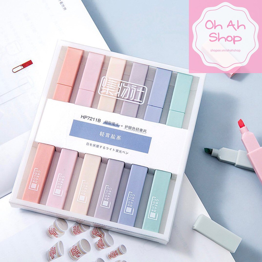 🍓 BỘ BÚT HIGHLIGHT 6 CÂY LIGHTCOLOR Bút Highlighter Bút Nhớ