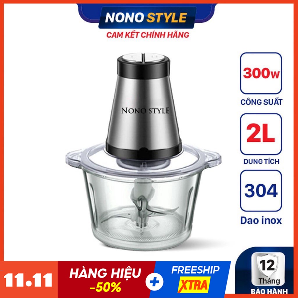 Máy xay thịt thực phẩm đa năng - Thiết bị xay trộn nghiền - Dung tích 2L,3L, tiện dụng cho gia đình - BH 6 THÁNG