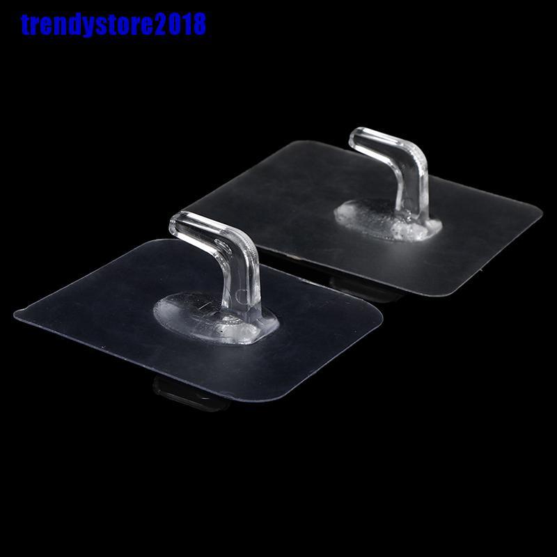 Set 5 móc treo đồ dán tường siêu bám dính trong suốt tiện lợi