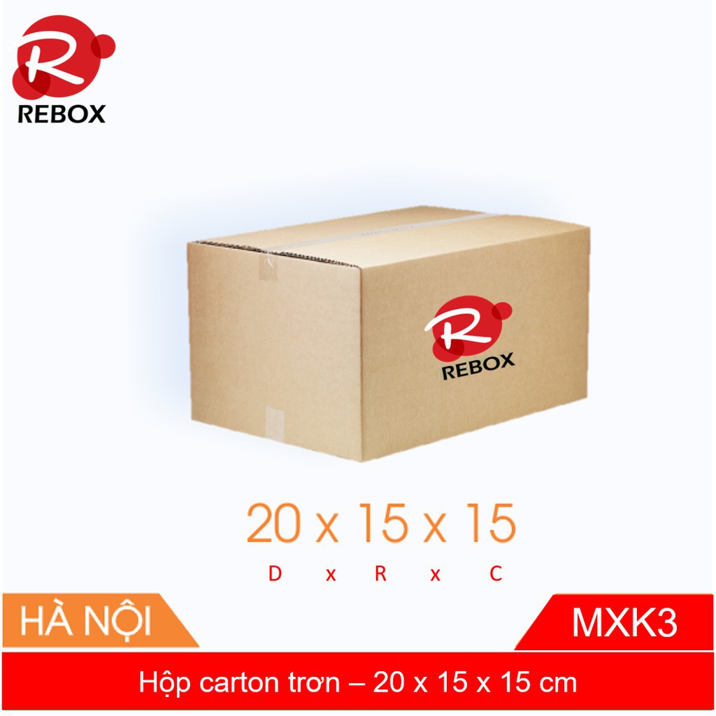 Hộp Carton 20x15x15 - 50 Hộp bao bì đóng hàng