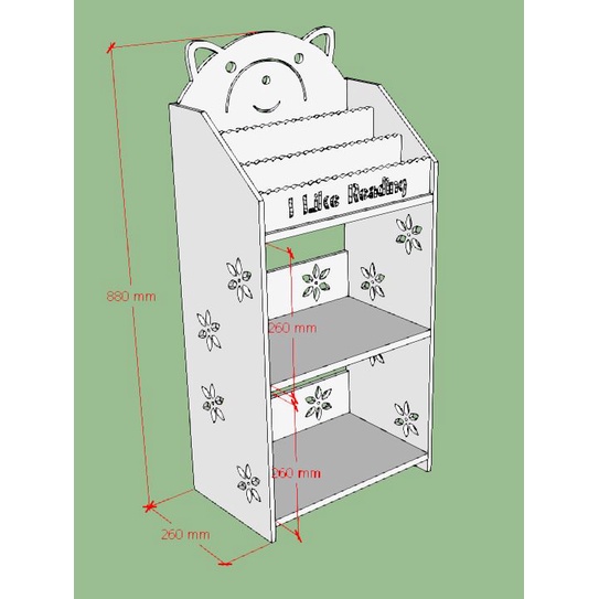 Kệ giá sách hình gấu đựng đồ tự tháo lắp đa năng