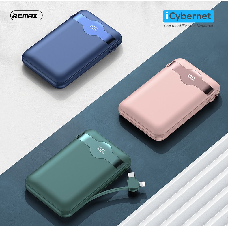 [Hàng chính hãng] Pin sạc dự phòng Remax Fizi Series 10000mAh RPP-169 (Kèm cáp)