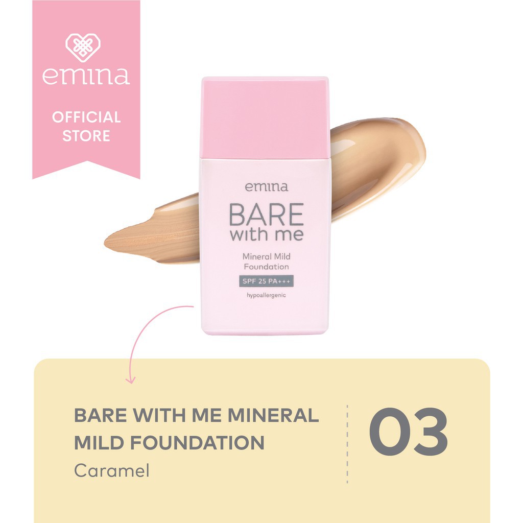 (hàng Mới Về) Kem Nền Khoáng Caramel Nhẹ Nhàng Emina 03