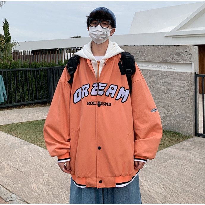 Áo Khoác Hoodie Dáng Rộng In Họa Tiết Thời Trang Hàn Quốc Cho Nam Áo khoác hai lớp Unisex áo hoodie unisex form rộng