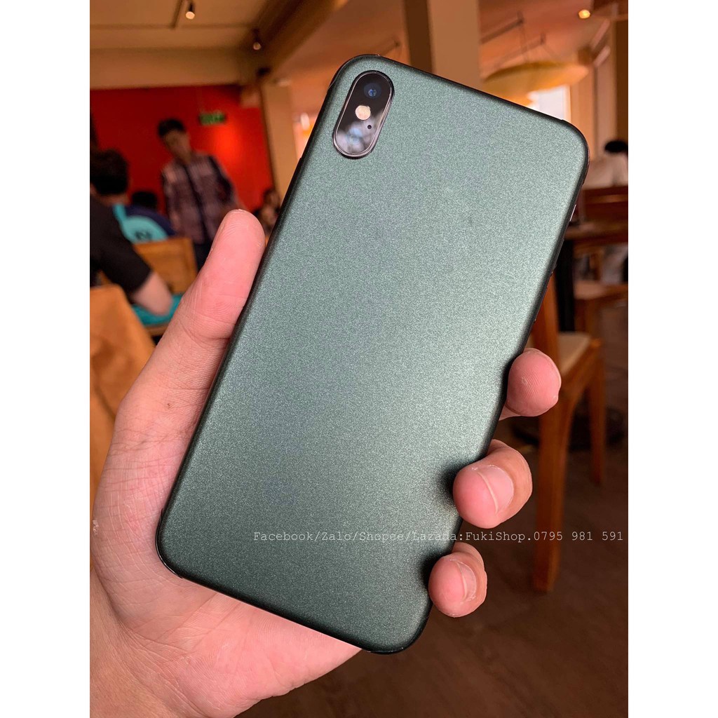 Tấm Dán FULL Viền Matte Green Metallic Hãng Teckwrap Dành cho 13ProMax 12ProMax 11ProMax XSMAX X XS XR 7PLUS FUKISHOP
