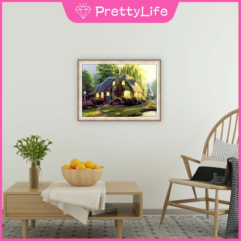 Bộ Tranh Đính Đá 5d Tự Làm 40x30cm Hình Phong Cảnh Độc Đáo Trang Trí Nhà Cửa