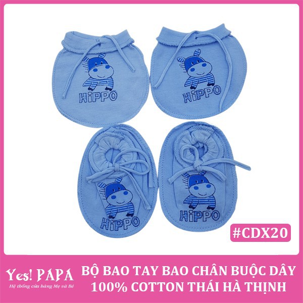 Bộ bao tay & bao chân sơ sinh Thái Hà Thịnh chất liệu 100% cotton cao cấp