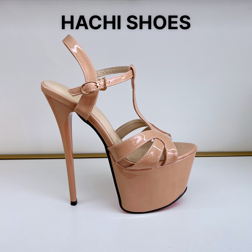 Giày Cao Gót Nữ Đế Đúp Gót Nhọn Giày Hoa Hậu Catwal cao 17cm size 34-38 fulbox 8038-A3