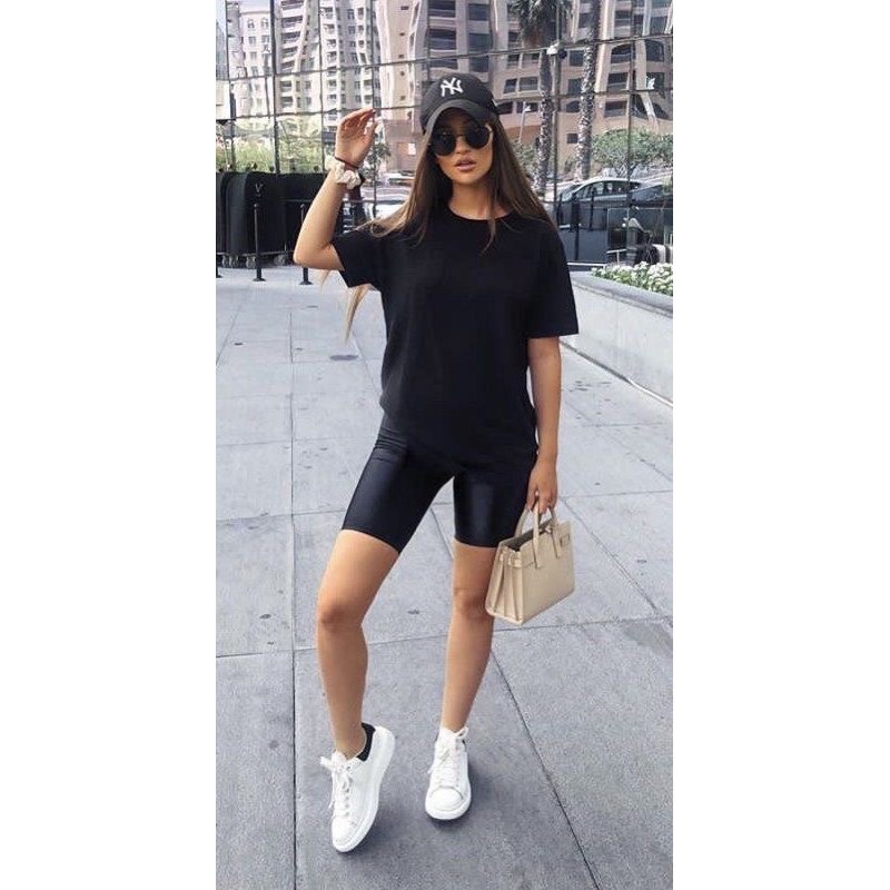 SET ĐEN QUYỀN LỰC ✅ kết hợp quần legging lửng , biker short trendy nhất 2020