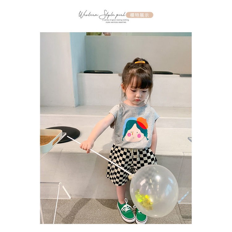 [Babycat] Hàng Có Sẵn Áo Thun Cotton Sát Nách Mỏng Mùa Hè Cỡ Nhỏ / Trung Bình Phong Cách Nhật Bản / Hàn Quốc Cho Bé Gái