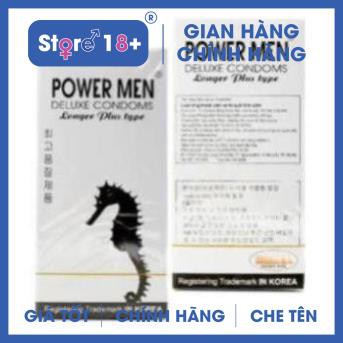 Bao cao su Power Men Cá Ngưa Xám –Bcs cao cấp Hộp 12 bao