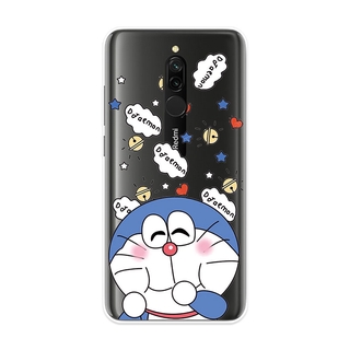 Ốp Lưng Xiaomi Redmi 8 8A Note 8 Pro TPU mềm Case Doraemon Two