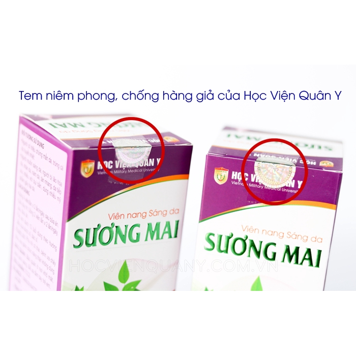 Viên Uống Trắng Sáng Da Sương Mai học  viện  quân  y 60 viên