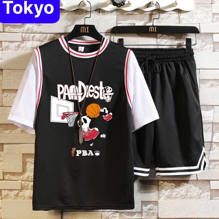 ĐỒ BỘ THỂ THAO GẤU TRÚC BÓNG RỔ SIÊU MỚI HOT, ĐỒ BỘ NAM, SET ĐỒ BỘ CHẤT VẢI THOÁNG MÁT- TOKYO FASHION