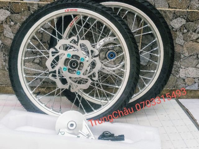 BÁNH CĂM WAVE,DRAEM Đùm Bạc, RCB chính hãng vỏ Michelin kèm đĩa má ốc G5, bạc đạn zin,, GẮN vừa WAVE,DRAEM 1 đĩa trước