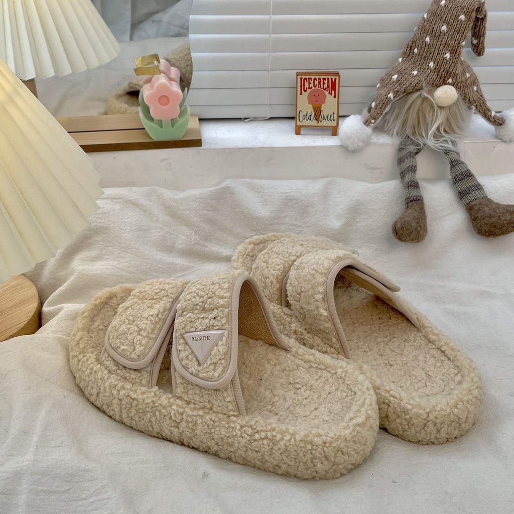 Dép Bông Đi Trong Nhà Thiết Kế Thoải Mái Dễ Thương Thời Trang Mùa Thu Đông Ấm Áp