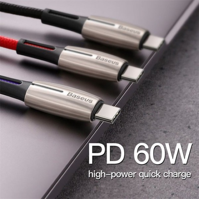 Cáp sạc nhanh &amp; truyền Data Baseus Water Drop-Shaped Lamp C to C