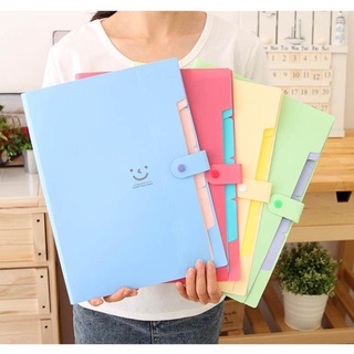 Tập đựng tài liệu 💓FREESHIP💓 Túi đựng giấy A4 hình mặt cười, được làm từ chất liệu nhựa PP bền đẹp 9066
