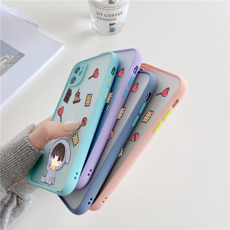 Ốp lưng Iphone Cute hungry viền màu iphone 6/6plus/6s/6s plus/7/7plus/8/8plus/x/xs/xs max/11/11promax/12/12pro max