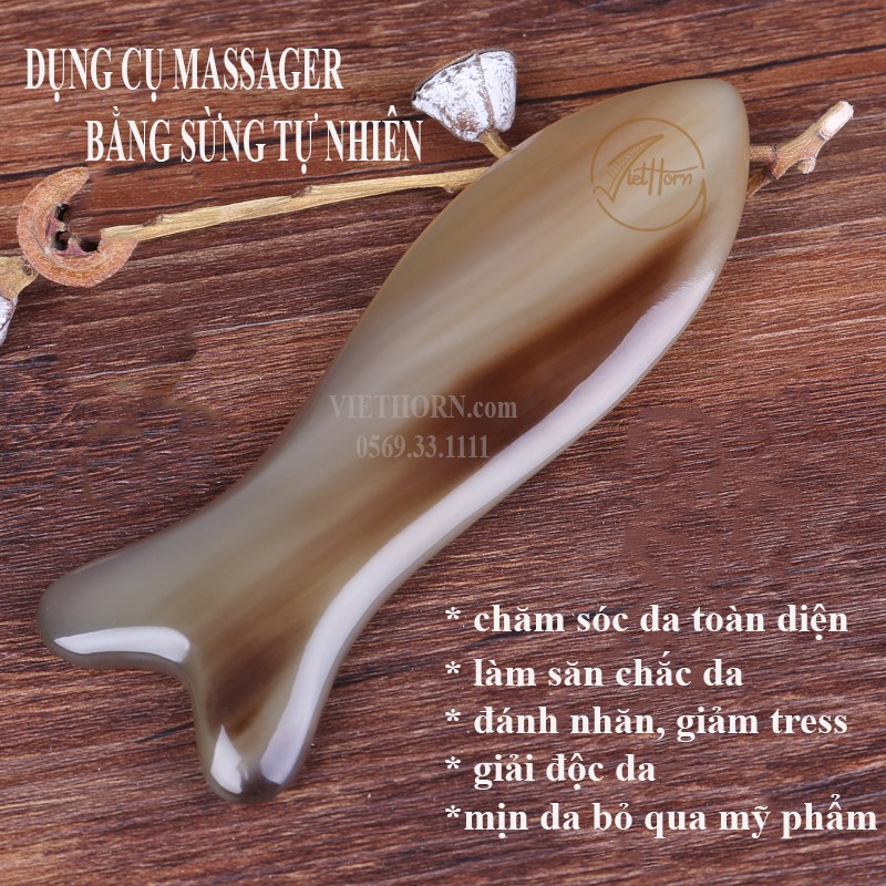 dụng cụ massa chăm sóc làm đẹp da hình cá VIETHORN /làm đẹp/spa