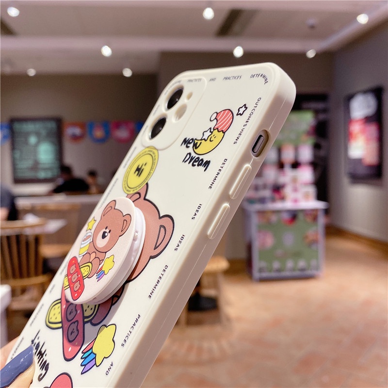 Case Realme C1 Realme C2 Realme 8 4g Realme 8 pro 4g Realme C11 2021 Realme c21 Realme C15 Realme C12 Realme c25 c25s Narzo 30A Skateboard bear silicon grips phone Case