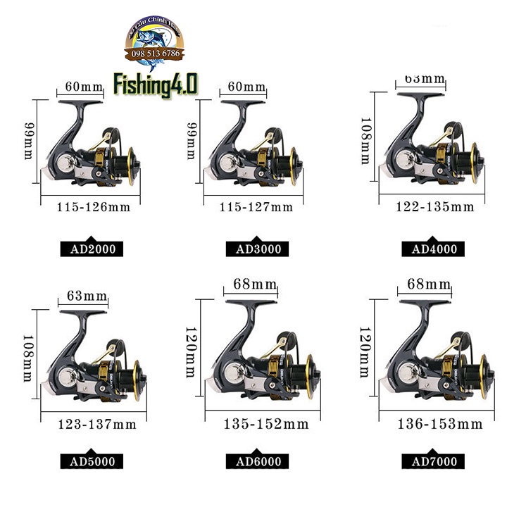 Máy Câu Cá Deukio AD2000 - AD7000 - Rẻ Khỏe Đẹp - Hot New 2021