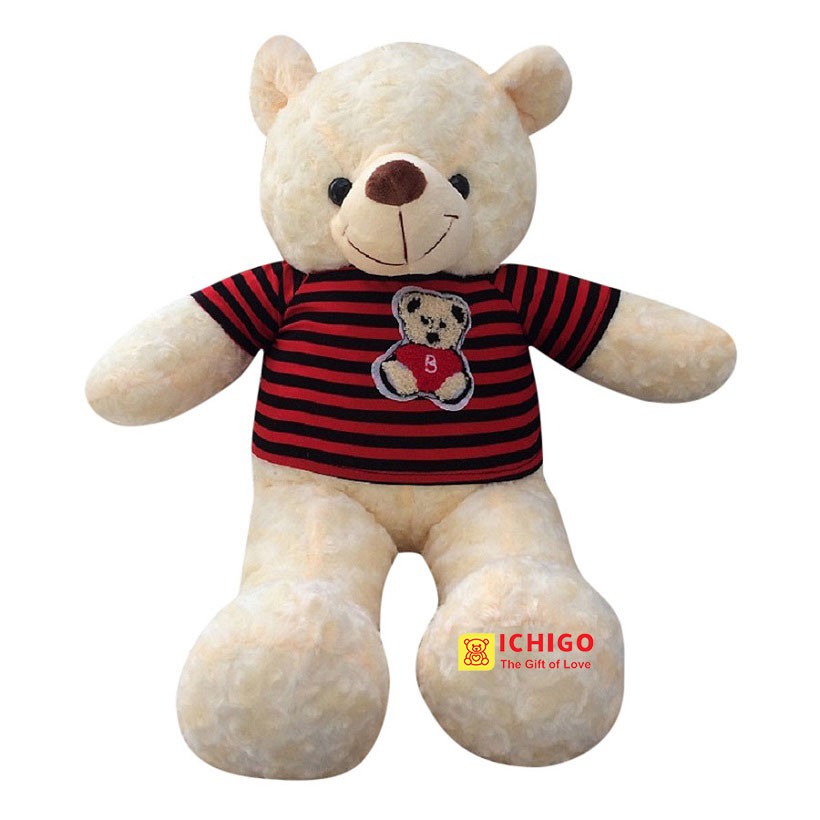 GẤU BÔNG TEDDY CAO CẤP KHỔ VẢI 80CM MÀU KEM ĐẢM BẢO 100% GÒN