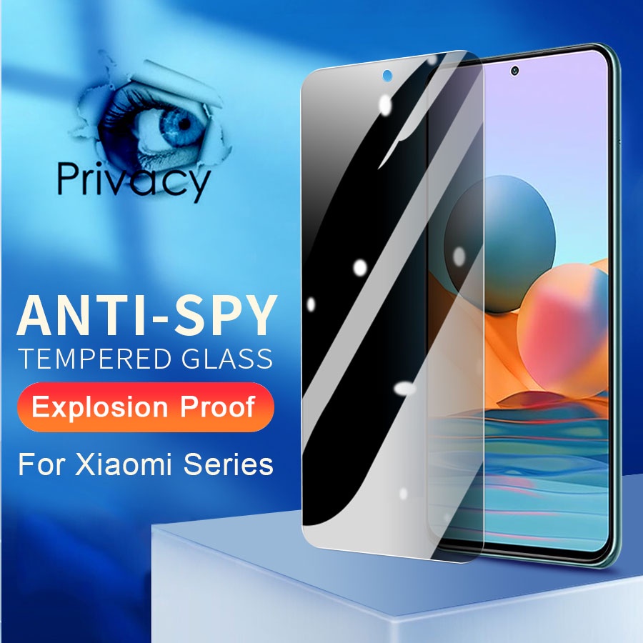 Kính Cường Lực chống nhìn trộm cho Xiaomi Mi 9T 10T 11T 12T 12 11 Lite Poco F2 Pro F3 X3 X4 X5 M3 M4 Redmi Note 7 8 9 9S 10 10S 11 11S 12 12S 9A 10C