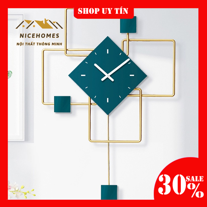 Đồng hồ trang trí nhà cửa, trang trí không gian nhà, đồng hồ treo tường tiện ích sang trọng hiện đại DH-135
