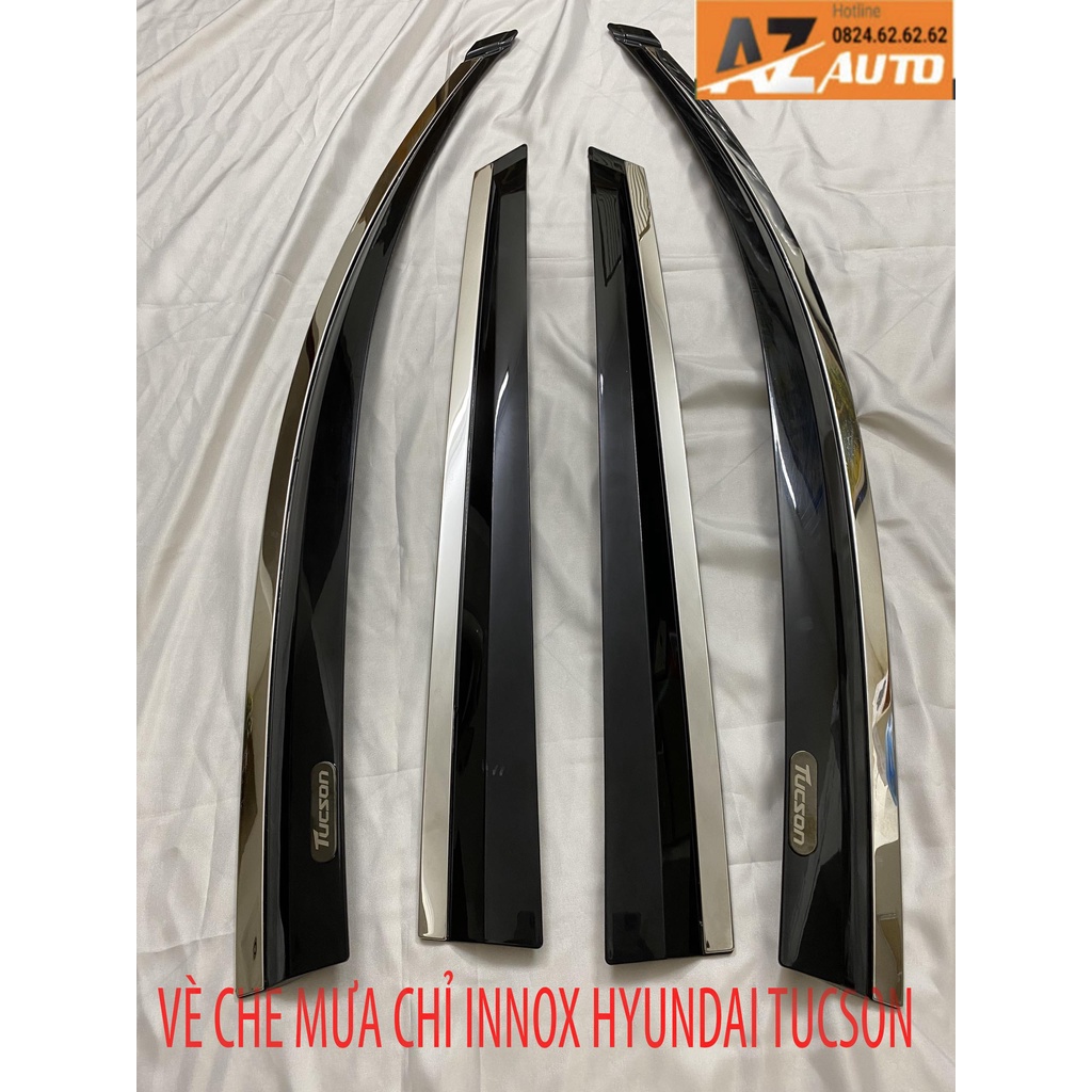 Huyndai Tucson 2019-2022  Vè che mưa chỉ inox cao cấp