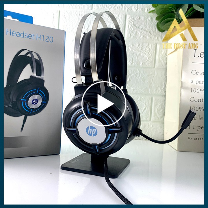 Tai Nghe Gaming Có Dây Headphone Chụp Tai HP H120G Đèn LED - Tai Nghe Nhạc Máy Vi Tính Laptop Game Thủ Có Micro