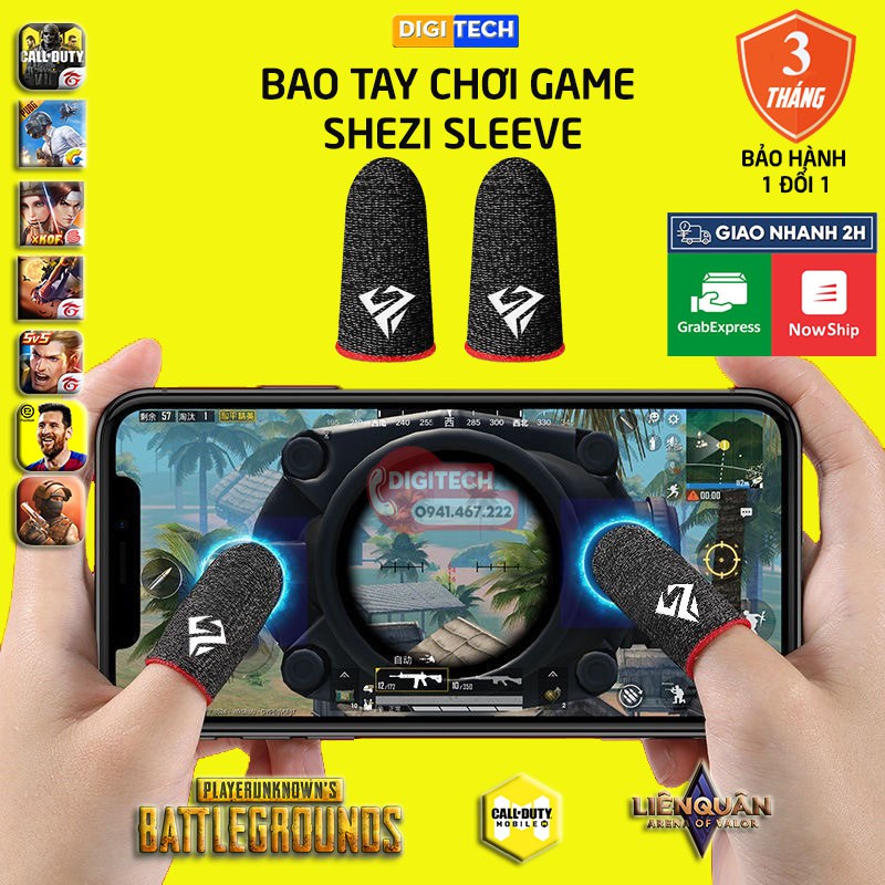 Bao tay chơi game Shezi Sleeve | Găng tay chơi game Shezi feelers sợi bạc cao cấp chống mồ hôi tay, tăng độ nhạy cảm ứng