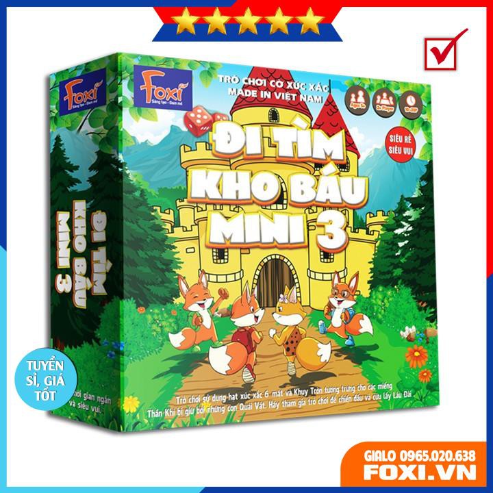 Board game-Đi tìm kho báu mini 3 Foxi-nâng cao khả năng xử lí tình huống-tranh luận-logic