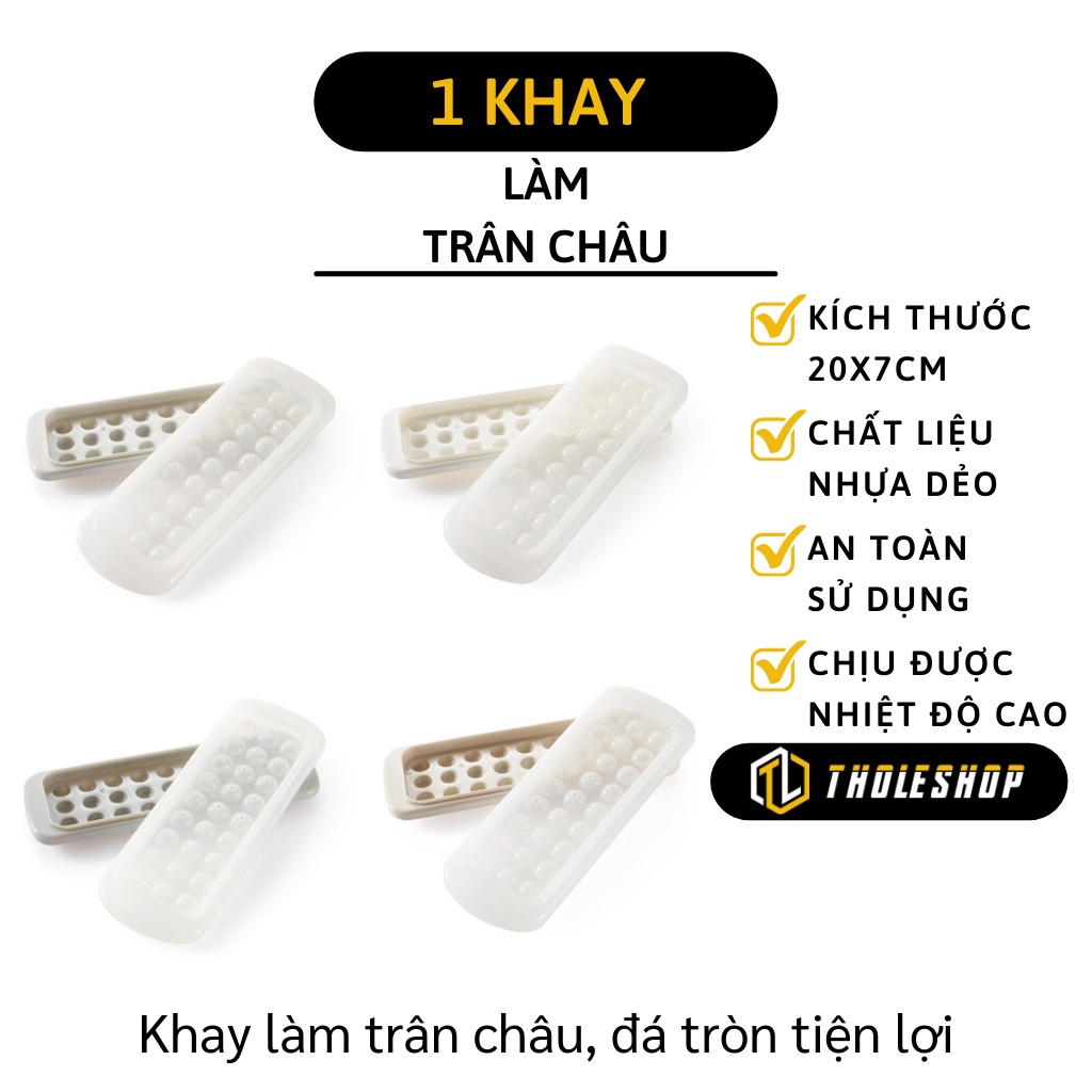 Khay Đá Tròn - Bộ Khuôn Làm Đá Tròn Viên Nhỏ, Thạch, Hạt Trân Châu Không Dính 5753