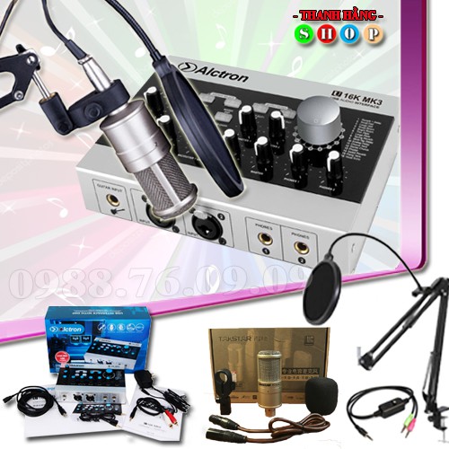 Combo Mic thu âm Takstar PC-K200 Full và Soundcard Alctron U16K MK3 USB