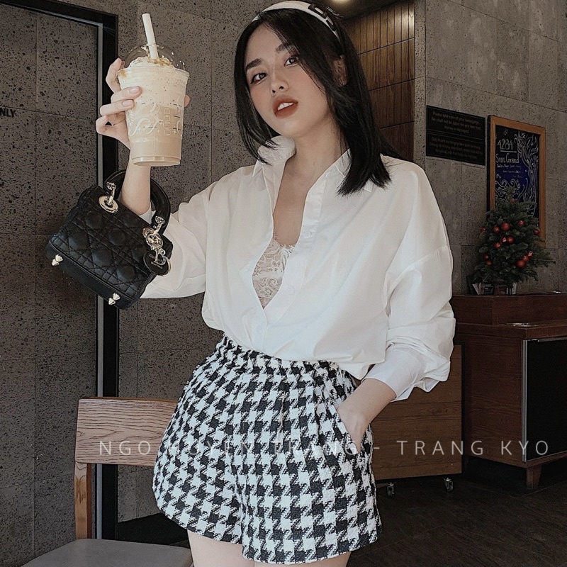 Áo Sơ Mi Form Rộng Oversize Dáng Trùm Mông Giấu Quần - hàng cao cấp - thiết kế độc quyền - ảnh thật 100% chính chủ