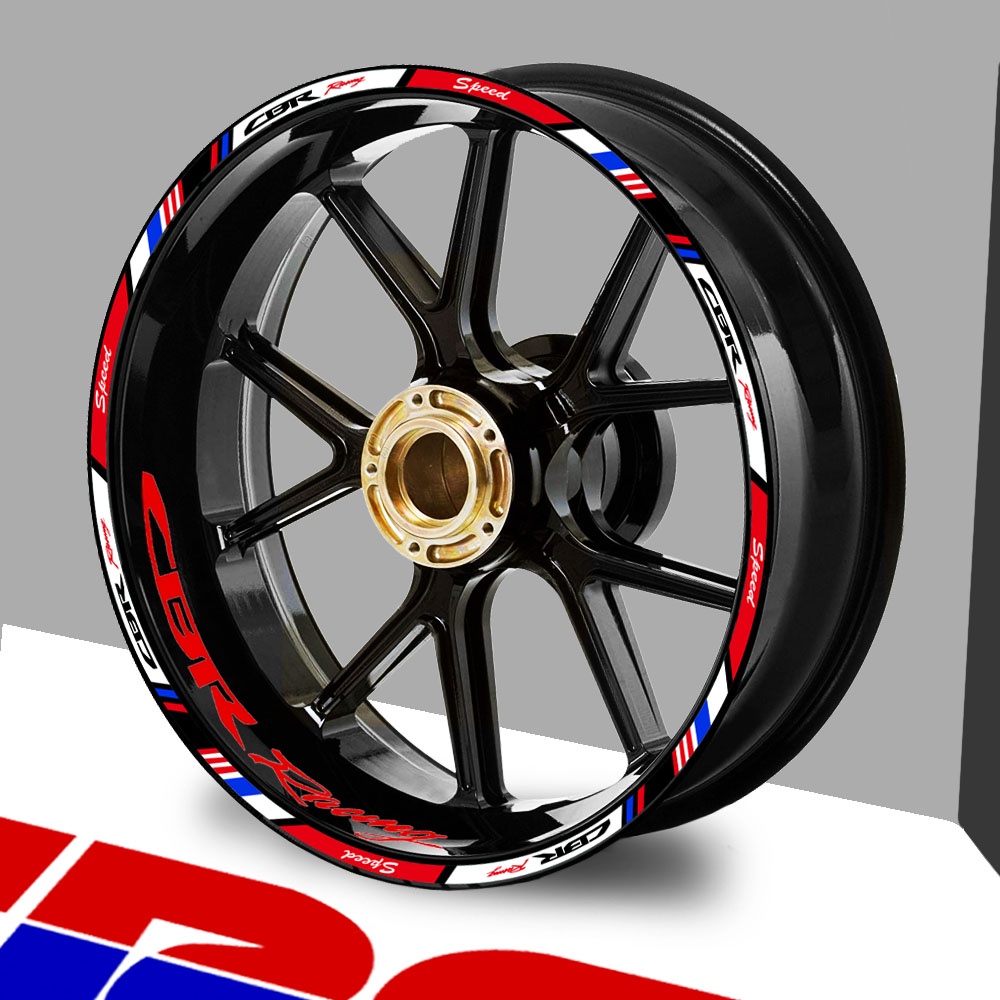 Miếng Dán Viền Bánh Xe Mô Tô Honda CBR 17 "HRC Phản Quang Chống Thấm Nước