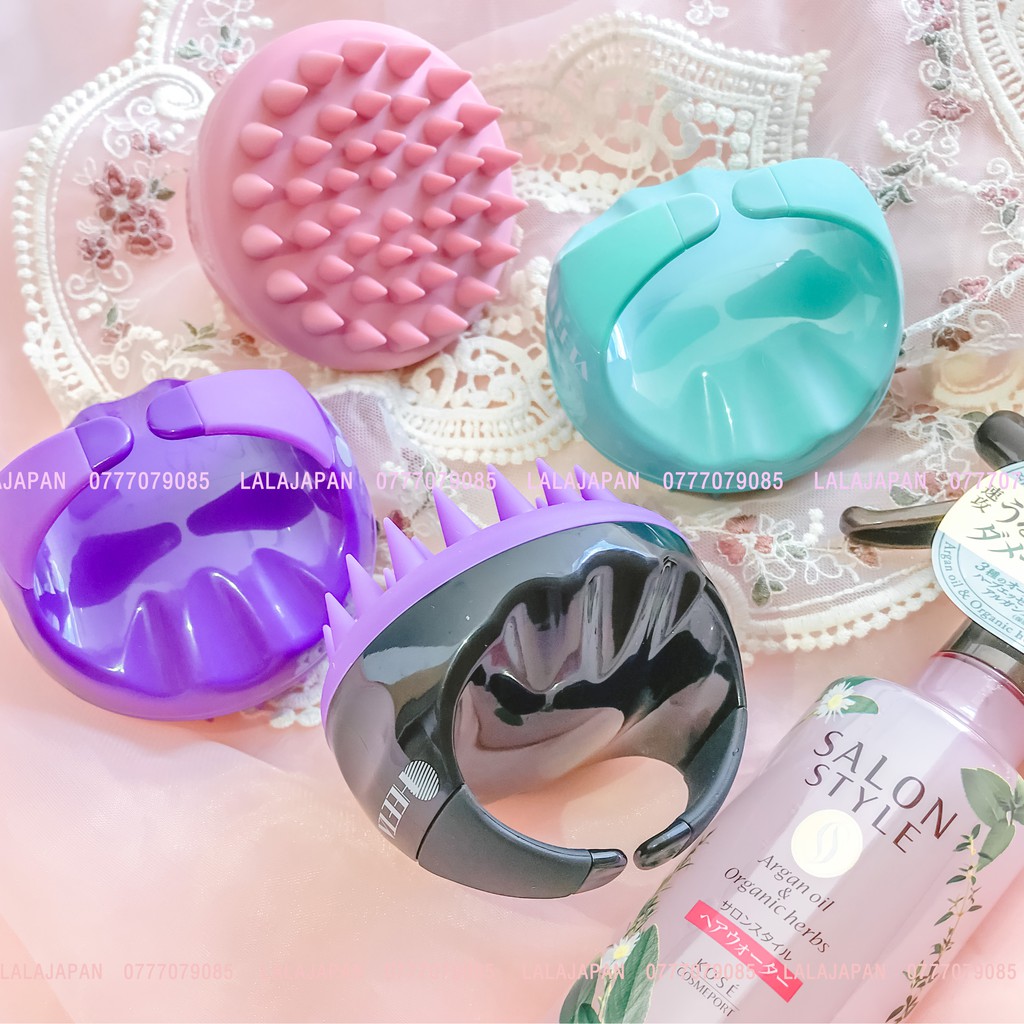 [BẢN MỚI UK 2021] Lược gội đầu HEETA SHAMPOO BRUSH kích mọc tóc 2in1 giảm gàu giảm rụng hiệu quả