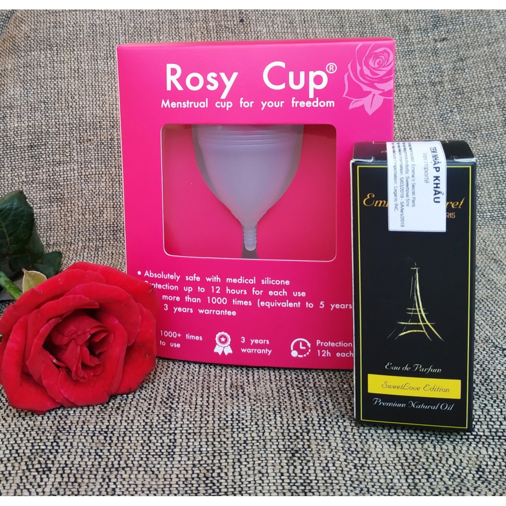 Cốc nguyệt san Rosy Cup chính hãng (Freeship 99k)