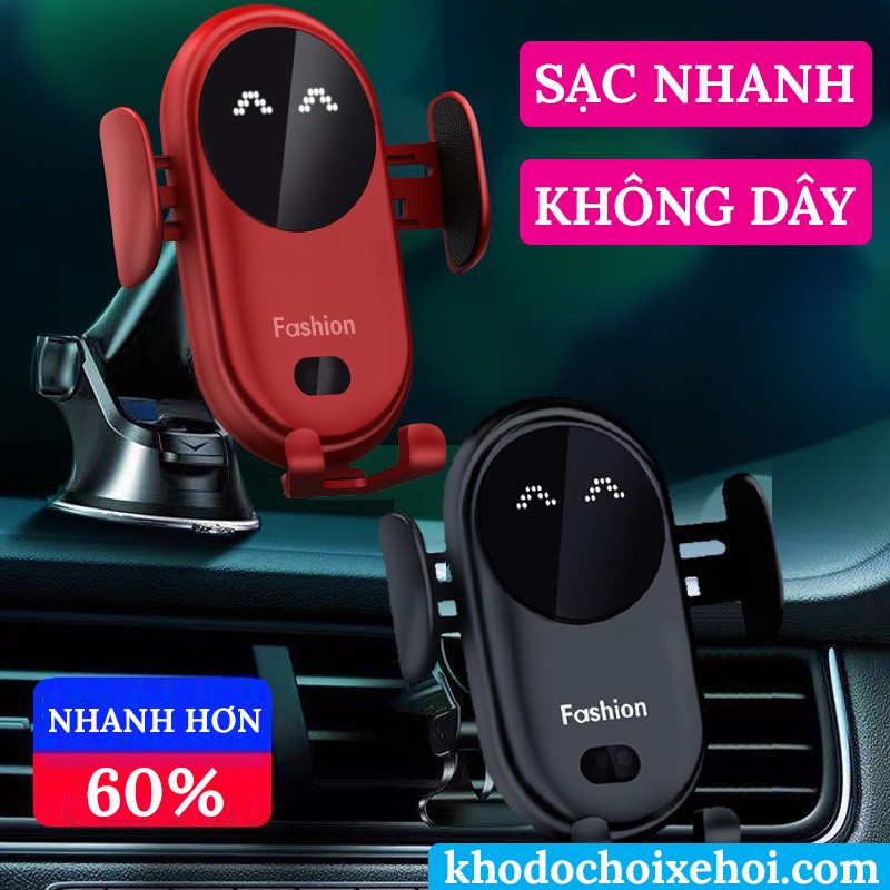 Giá Đỡ Điện Thoại Sạc Không Dây Ô Tô SMART SENSSOR S11 Cảm Biến Tự Đóng Mở - Có 2 Chân Gắn Kính Và Chân Gắn Cửa Gió