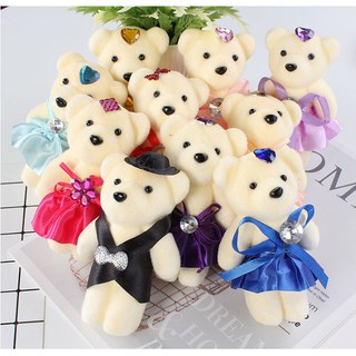 Combo sĩ 10 gấu xốp đủ màu trang trí hoa gấu bông [ Hình thật phía sau ]