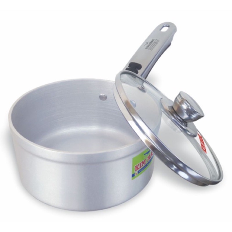 Nồi nhôm khuấy bột nắp kính KIM HẰNG size 16-