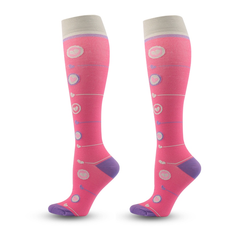 Xiangbao Vớ Nén Nylon Nén Chân Thể Thao Dài Hạnh Phúc Cho Nam Nữ Chạy Bộ Du Lịch Vui Vẻ K