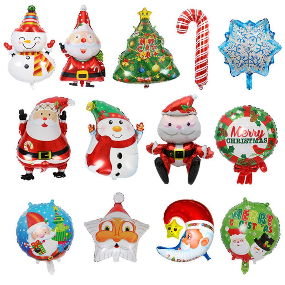 1 Bong Bóng Hình Ông Già Noel Hoạt Hình Trang Trí Giáng Sinh