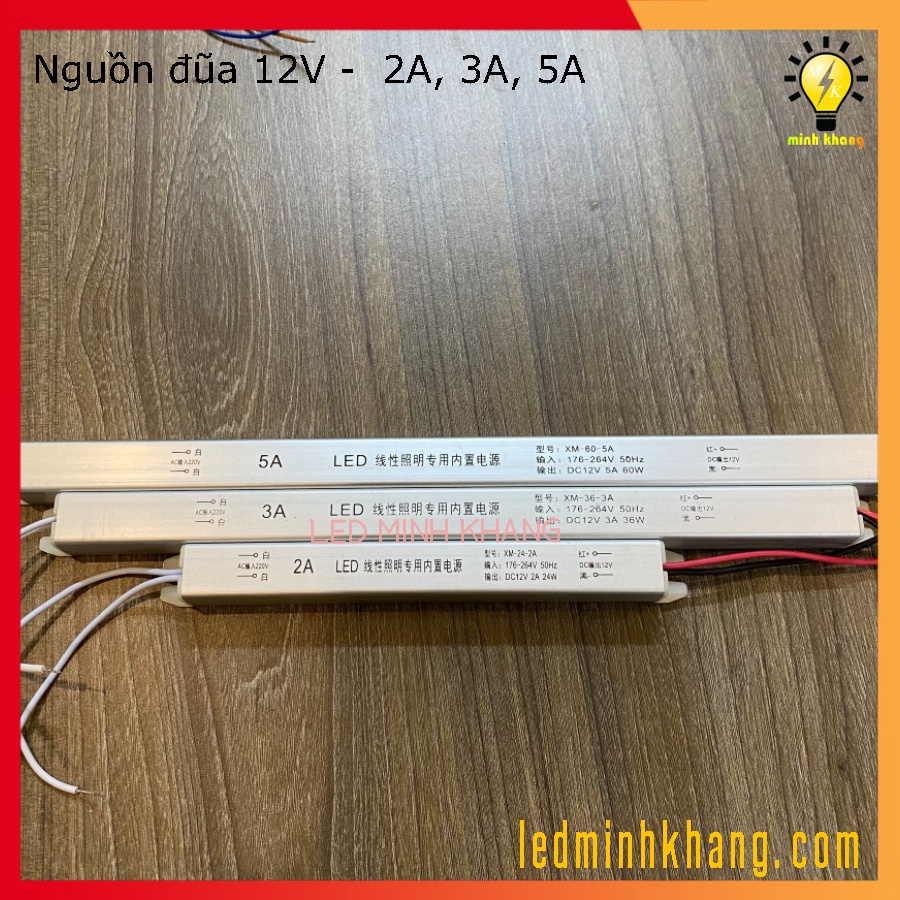 Nguồn đũa 12V công suất 2A, 3A, 5A dùng cho đèn led