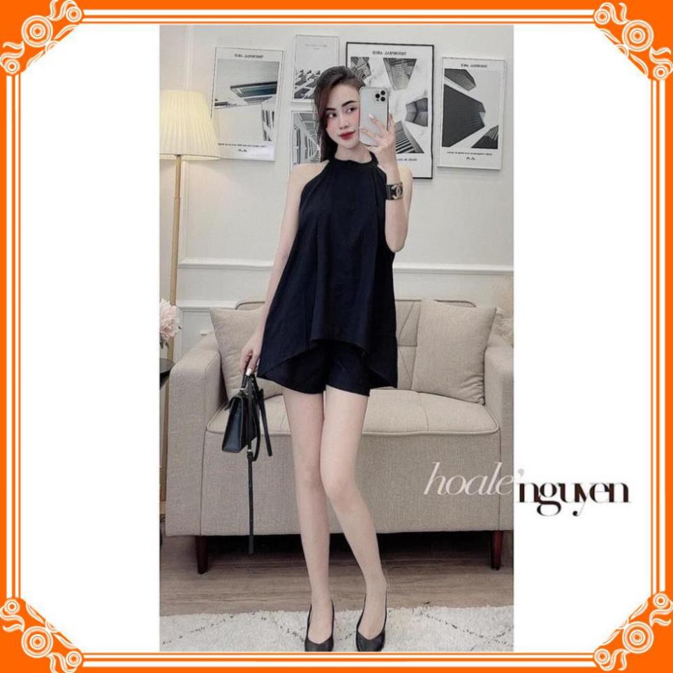 Set Đồ Nữ, Set Áo Yếm Quần Đùi, Quần Dài Có Túi Vải Đũi Tơ Cực Mát, Mịn, Hàng Loại 1 Có size (Không giống loại trôi nổi)