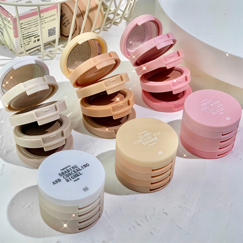 Bảng Phấn Mắt 4 Lớp 4 Màu Lì Và Ánh Ngọc Trai Kết Hợp Trang Điểm Kháng Nước Lâu Trôi Và Chống Mồ Hôi Và Không Pha
